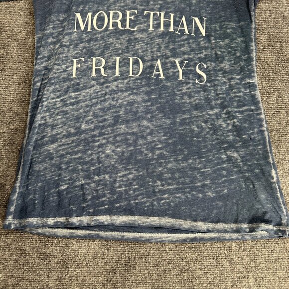 Project Social T Tee Shirt Womens Small Blue Burnout I Love You More Than Friday - Picture 2 of 9